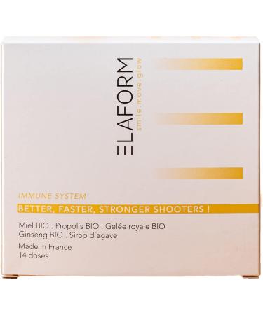 Organic Food Supplement - Immune System and Fatigue - Royal Jelly Propolis Ginseng - Made in France - Better Faster Stronger Shooters Elaform - Buy Online on GoSupps.com