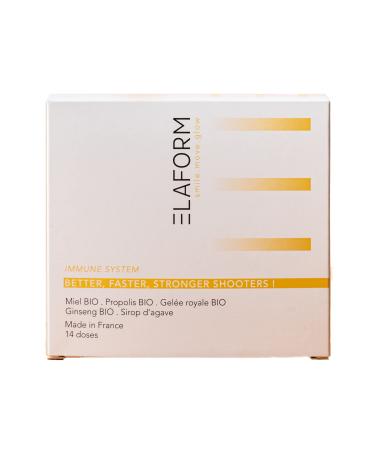 Organic Food Supplement - Immune System and Fatigue - Royal Jelly, Propolis, Ginseng - Made in France - Better, Faster, Stronger Shooters Elaform