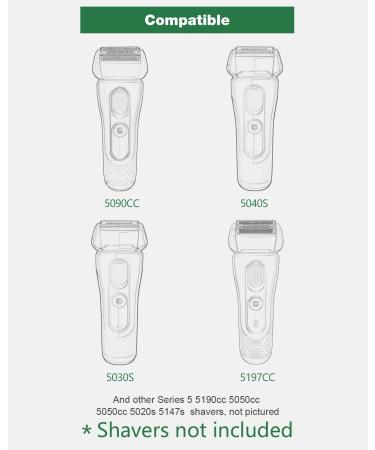 JOVNO Replacement Head for Series 5 Electric Shaver - Compatible with 5090cc 5040s 5147S - Includes Cleaning Brush - Silver - Buy Online on GoSupps.com