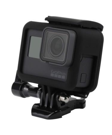 Micros2u improved model 2019 protective cover bracket with universal access compatible with GoPro Hero 7 Hero 6 Hero 5 Hi-Torque knurled screw ideal for wet or wearing gloves.