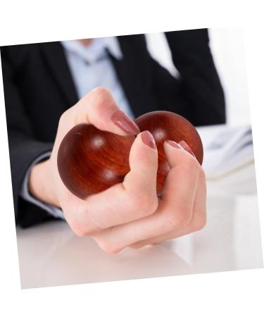 Kombiuda 2 Wooden Trade Manual Massage Balls - Health Exercise Toy - Baoding Stress Relief Bamboo Balls for Hand Muscle Stretching (5x5cm) - Buy Online on GoSupps.com