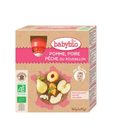 Babybio Apple Bottle Pear Peach Roussillon 6+ Months 360g