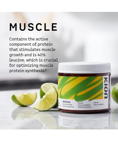 Kion Aminos Essential Amino Acids Powder - Amino Acid Nutritional Supplements Aminos Powder Essential Amino Energy No Caffeine EAAs Amino Acids Powder BCAA EAA - 30 Servings Mango - Buy Online on GoSupps.com