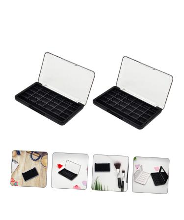 2pcs Empty 24 Color Eye Shadow Tray - Cosmetic Organizer & DIY Pallet Case for Eyeshadow & Lipstick - Buy Online on GoSupps.com
