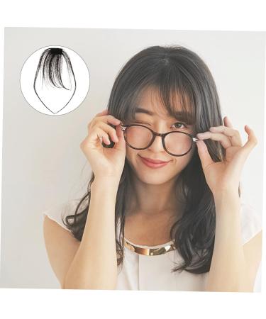 LALAFINA Bangs Wig Piece Human Hair Bangs Clip on Bangs Hairpieces Bangs Hair Clip Extension Fake Hair Bangs Mini Clips for Hair Woman Clip Hair Fringe Edge Hair Strands Women's One-piece 20x7cm Black - Buy Online on GoSupps.com