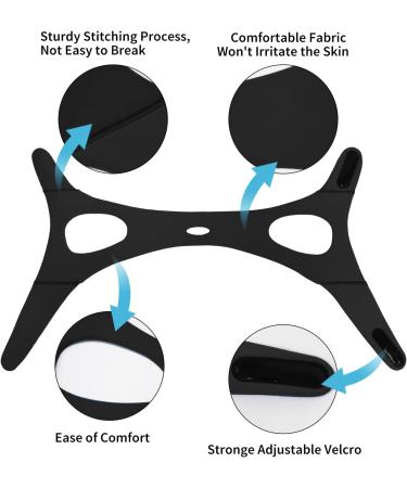 2023 Upgraded Adjustable Anti Snoring Chin Strap - Stop Snoring & Dry Mouth - Sleep Aid Device for Men and Women (Black) - Buy Online on GoSupps.com
