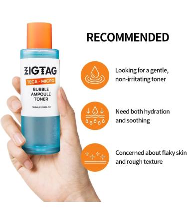 Hydrating Toner for Face - Korean Skin Care | Micro Bubble Ampoule with Teca Zinc & PHA - 100ml - Buy Online on GoSupps.com