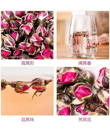 Red Golden-rim Rose Buds Tea 7.05 oz - Dried Flower Tea -Rose Petals Natural Herbal for Tea- Rosebud tea 200g - Buy Online on GoSupps.com