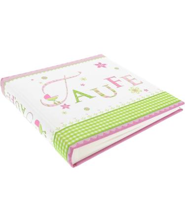 Goldbuch 24185 Taufalbum Lovely - 25x25 cm Pink Photo Album with 60 White Pages & Pergamine Cutting Leaves | Perfect for Baptism Memories - Buy Online on GoSupps.com