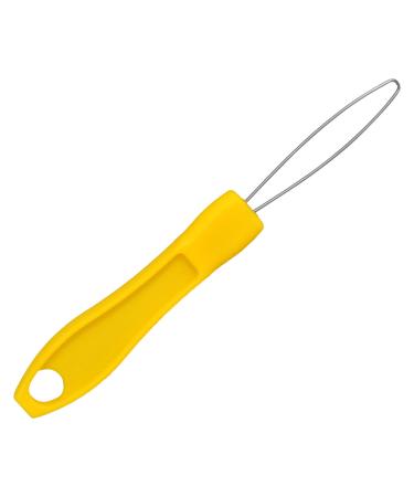 HOME-X Button Hook Helper, Assistance Tool for The Elderly, One-Hand Button Tool- Yellow- 6 L x  W