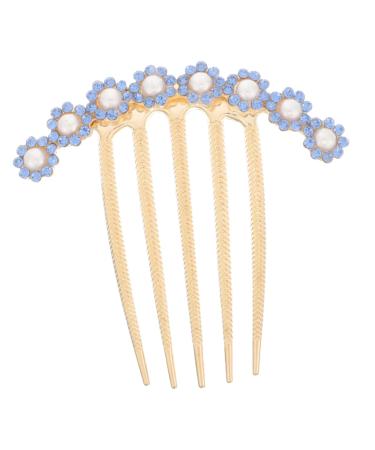 DOITOOL Rhinestone Hair Pin Rhinestone Hair Clips Womens Headpiece Rhinestone Headpieces for Women Rhinestone Side Comb Vintage Hair Accessories Girl Alloy Hair Comb Pearl Miss