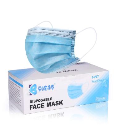 bigox Face Mask Disposable Earloop Blue 50Pcs