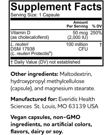 BioGaia Immune Active Protectis 2000 IU Probiotic Capsules - 60 Count for Immune Support - Buy Online on GoSupps.com