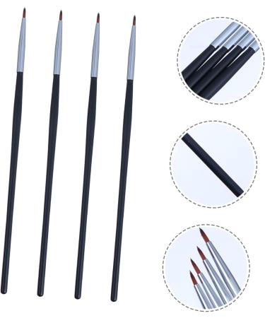 Baluue 4pcs Fine Eyeliner Brush Make up for Face Eyebrow Liner Brush Eye Tool Brush Black Fiber - Buy Online on GoSupps.com