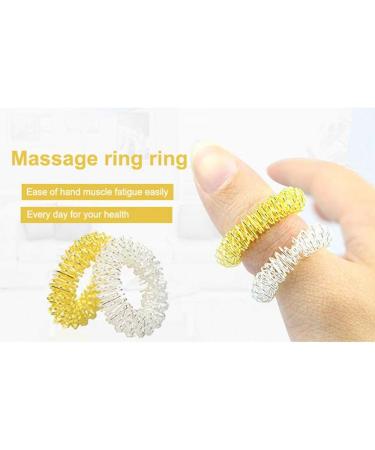 5-Piece Acupressure Massage Rings Set + 2 Wrist Massage Rings for Pain Relief | Chinese Medicine Finger Circulation Tool - Buy Online on GoSupps.com