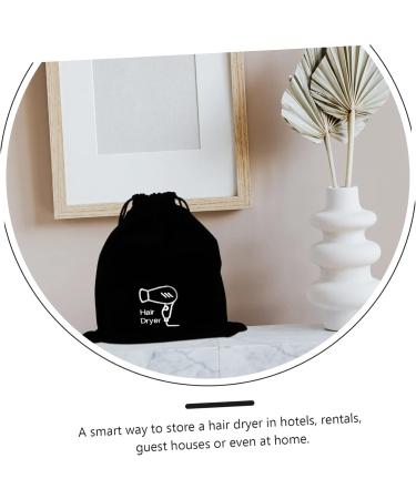 FOYTOKI 5 Pcs Hair Dryer Storage Bag Gym Holder Drawstring Bag Drawstring Bags S choir Black Flannel - Buy Online on GoSupps.com