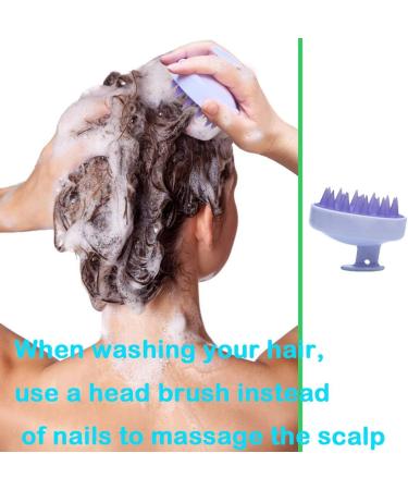 Hair Shampoo Brush & Scalp Massager - Soft Silicone Bristles for Hair Growth - Manual Wet & Dry Use (White) - Buy Online on GoSupps.com