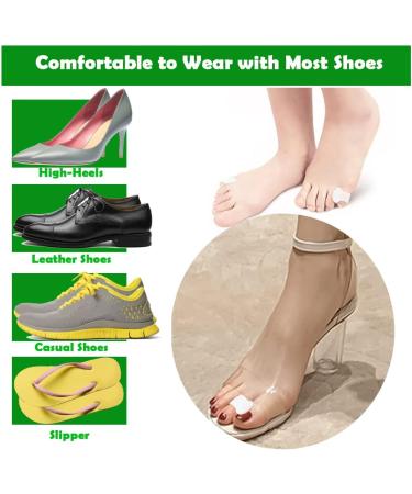 Gel Toe Separators for Bunions & Overlapping Toes - 8 Pack Hammer Toe Straightener, Pinky Toe Spacers, Bunion Corrector & Relief - White - Buy Online on GoSupps.com