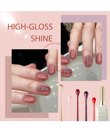 Jelly Cat Eye Gel Nail Polish Pink Glitter Crystal Gel Nail Polish 10ml Pearl Shell Reflective Polish Sparkle Shiny Cat Eye UV Soak-Off Gel Polish Use With UV LED Lamp - Buy Online on GoSupps.com