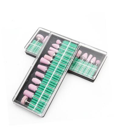 FRCOLOR 2 drill Accessories nail nail grinding head tool clean nail drill bits set manicure Grinding head 12 piece set nails drill bits nail tool nail drill tool nail drill drill set