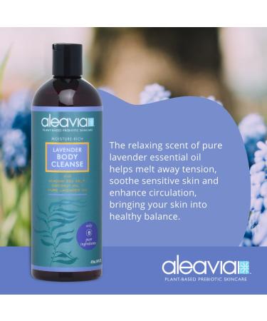 Organic Lavender Body Wash with Pure Essential Oils - Aleavia Nourishing Prebiotic Cleanser - 16 Oz - Buy Online on GoSupps.com