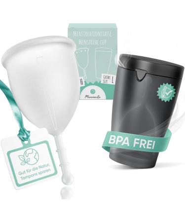 Mammacita Menstrual Cup L - Soft Silicone for Regular & Strong Periods | Eco-Friendly Washable Alternative to Tampons - 1 Pack - Buy Online on GoSupps.com