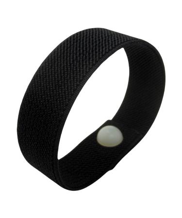 Anti-fear bracelet elastic acupressure bracelet stress relief band water-repellent bed ligament for covering 1 piece black size XS 12.7 cm black Xsmall 5 in.