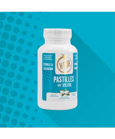 X-PUR - Xylitol Breath Mints For Dry Mouth And Bad Breath - Peppermint Flavored Xylitol Pastilles - Stimulates Saliva - 100% Natural Mouth and Breath Freshener - Bottle of 400 Pastilles - Buy Online on GoSupps.com