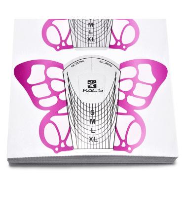 100pcs Butterfly Nail Forms Tips for Gel/Acrylic Extensions - Manicure Tool Set | International Shipping - Buy Online on GoSupps.com