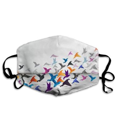 Colorful Origami Anti Dust Half Face Mouth Mask Unisex Cotton Warm Fashion Adjustable Washable Mask
