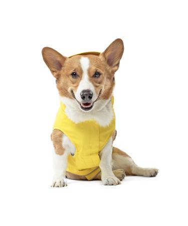 Canada Pooch Torrential Tracker Dog Rain Jacket - Easy On, Adjustable Full Body Coverage, Waterproof, Functional Pockets, Reflective Trim Rain Coat for Dogs, Great for Dogs 16 (15-17" back length) Yellow