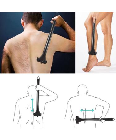 Buy Dhqkqg Back Hair Remover | Ergonomic Foldable Men's Razor for Effective Back Shaving - Buy Online on GoSupps.com