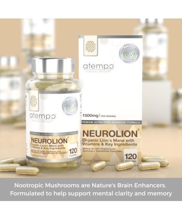 ATEMPO NATURAL LIFESTYLE Lion's Mane Mushroom Supplement for Brain Function, Immune System & Mental Clarity, with Organic Lion s Mane, Reishi, and Cordyceps 120 Vegan Capsules - Buy Online on GoSupps.com