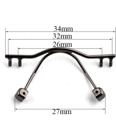 10pcs Rimless Replacement Stainless Steel Eyeglass Nose Rests - Gun Color | Eyeglass Repair Accessories - Buy Online on GoSupps.com