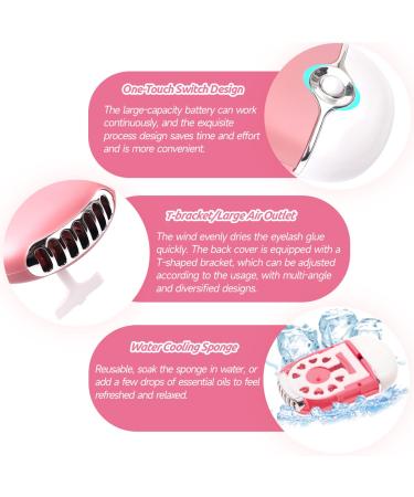 Beginner Eyelash Extension Kit with USB Lash Fan, Silicone Pad, Tweezers, and More in Pink - 0.07D Curl Mix 7-15mm Lashes - Buy Online on GoSupps.com