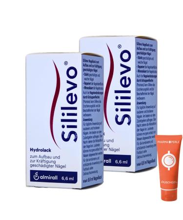 Sililevo hydrolack 2x 6.6 ml I structure and strengthening of damaged nails i medical nail powerful i nail split nail fraction nail psoriasis I savings set plus pharmaceutical pearl