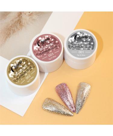 VERONNI Glitter Gel Nail Polish Set - Chrome Platinum Sparkly Colors for Home DIY Manicure - Buy Online on GoSupps.com