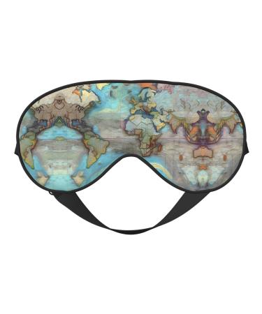 Cartoon World map Eye mask Soft Elastic and Adjustable Nighttime Comfort Sleeping mask Suitable for Both Men and Women