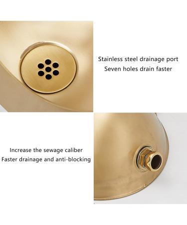 Commercial Washout High Efficiency Urinal Wall Mounted Smart Sensor Urinals Household Stainless Steel Men's Urinalsgold Color Suitable for Use in Homes Hotels Schools (B) - Buy Online on GoSupps.com
