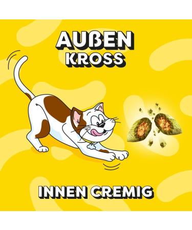 Dreamies Cat Snacks with Catnip - Creamy & Crispy Treats 6x60g | International Shipping Available - Buy Online on GoSupps.com