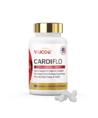 VXICDE Protein Powder 600mg with Grape Seed Extract 100mg | 60 Quick Release Capsules | Standardized Extract Complex with Polyphenols | Non-GMO Gluten Free Supplement