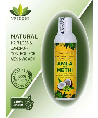 Amla Hair Oil with Methi & Curry Leaves - Ayurvedic Hair Growth Reduce Hair Fall 200 ML - Chemical & Preservative Free - Buy Online on GoSupps.com