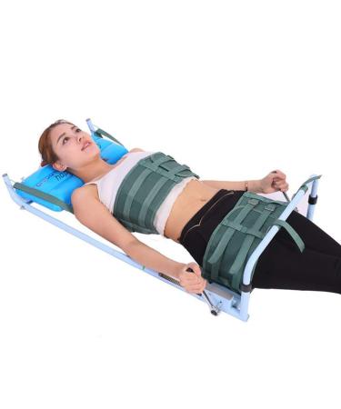 Wolves Lumbale Traction device portable rear lumbar traction device for bed improvement in the spinal consolidation correction Lumbago Low back pain (black)