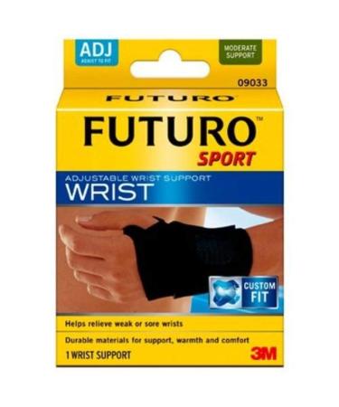 3M 09033EN Health Care Adjustable Wrist Support One Size Black Pack of 12