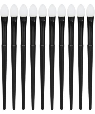 Silicone Gloss Applicator 10Pcs Portable Soft Curved Tip Silicone Eyeshadow Brush for Lip Colors - Buy Online on GoSupps.com