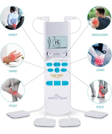 EasyHome TENS Unit Muscle Stimulator - Electronic Pulse Massager | Pain Relief Therapy Device | FSA Eligible OTC Home Use | EHE009 - Buy Online on GoSupps.com