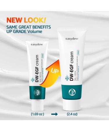 Easydew DW-EGF Cream 2.4 oz - Anti-Aging Moisturizer with Human Epidermal Growth Factor and Hyaluronic Acid | Collagen-Infused Lightweight Cream for Softer, Radiant Skin - Buy Online on GoSupps.com