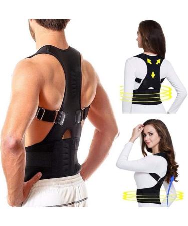 Adjustable Back Posture Corrector Magnetic Therapy Posture Corrector Brace Shoulder Back Brace Support Belt - Buy Online on GoSupps.com
