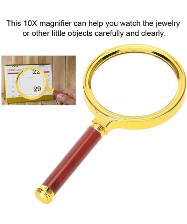 Portable Magnifier for Old Portable Magnifier 10X Magnifier with Detachable Wooden Handle for Reading Jewelry Small Gift - Buy Online on GoSupps.com