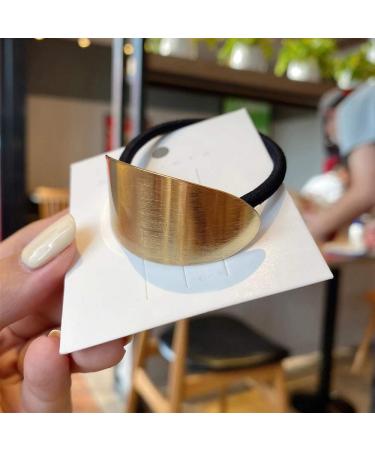 10 Pcs Gold Metal Elastic Hair Bands for Women - Hair Ties Ponytail Holder Set - Buy Online on GoSupps.com
